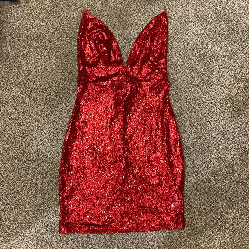 Sexy red sequin dress Size Small.